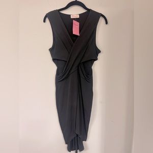 Blush Black Body-con Side Cutout Dress Size Large